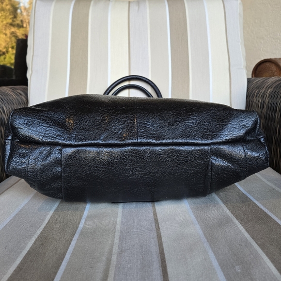 Black Leather Satchel- OH by Joy Gryson- Large- Like New - Picture 4 of 8